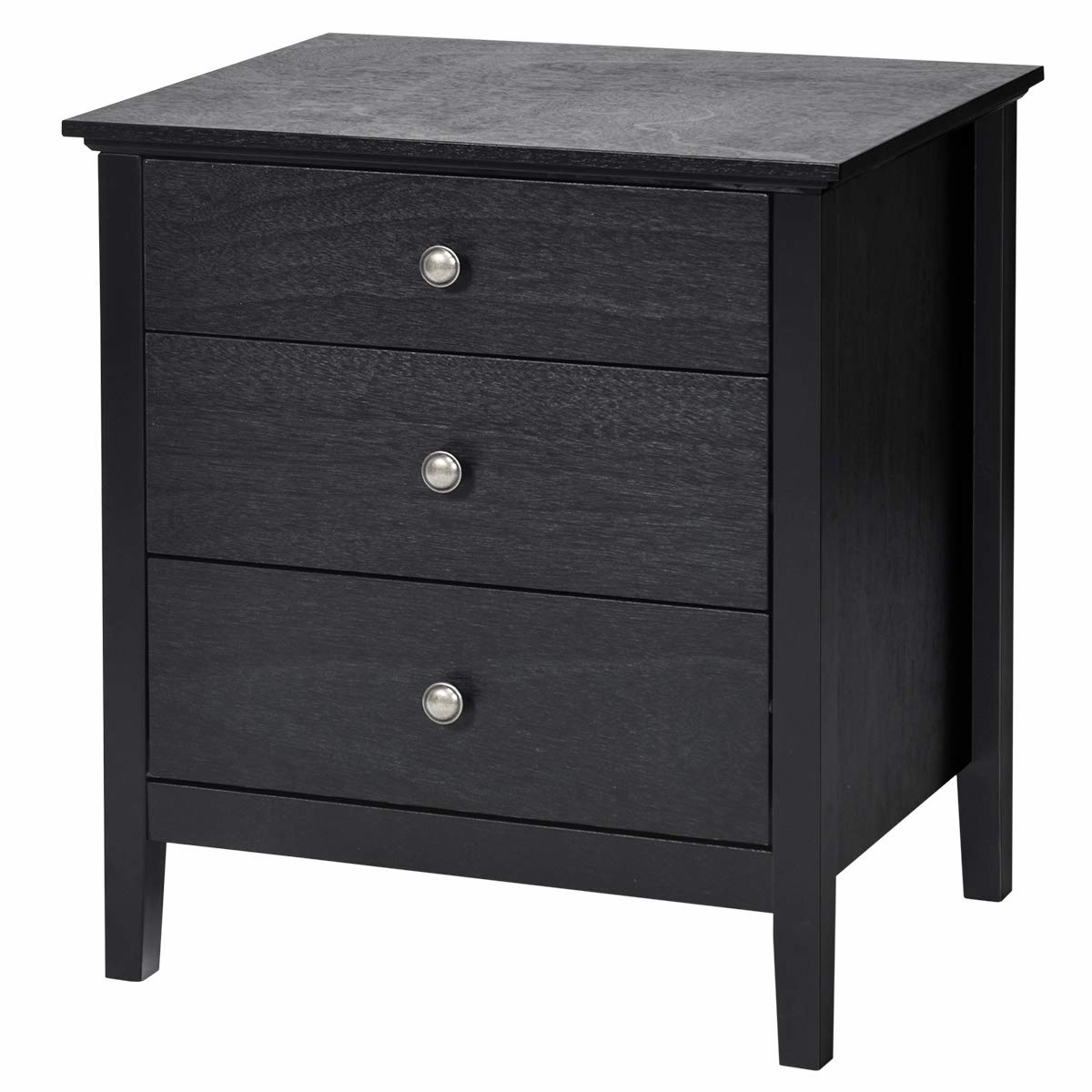 Giantex Nightstand with Drawers Solid Structure Side Table for Storage Bedroom
