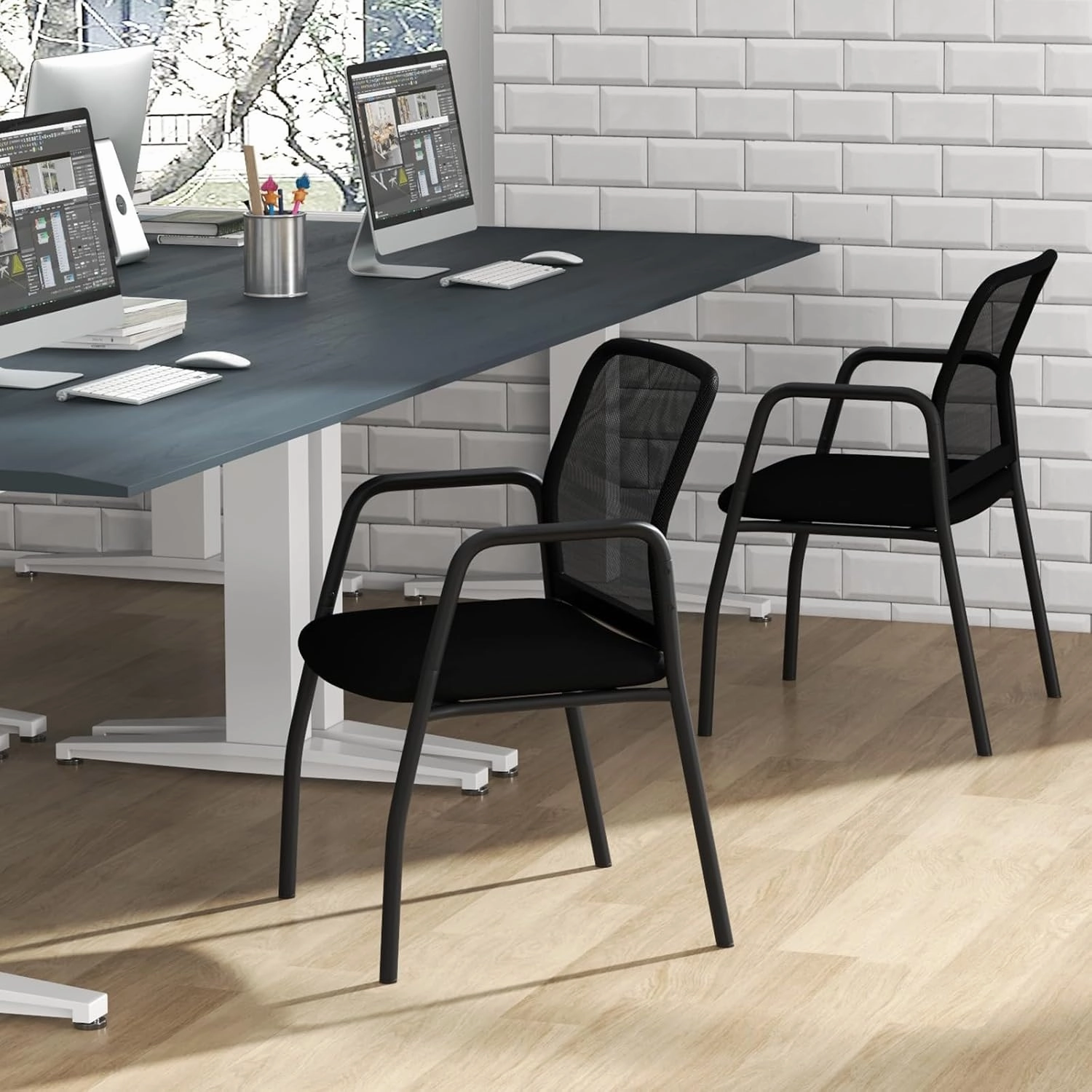 Giantex Office Guest Chair, Waiting Room Chairs with Mesh Back