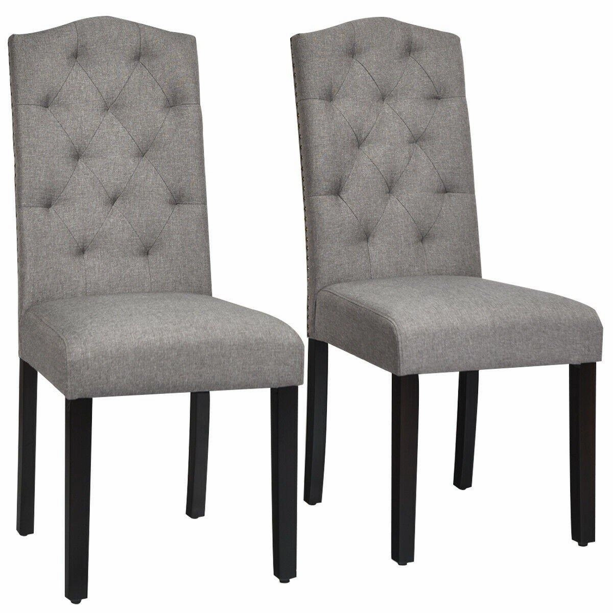 Giantex Parsons Chairs, Uphostered Kitchen Dining Chairs w/Wood Legs