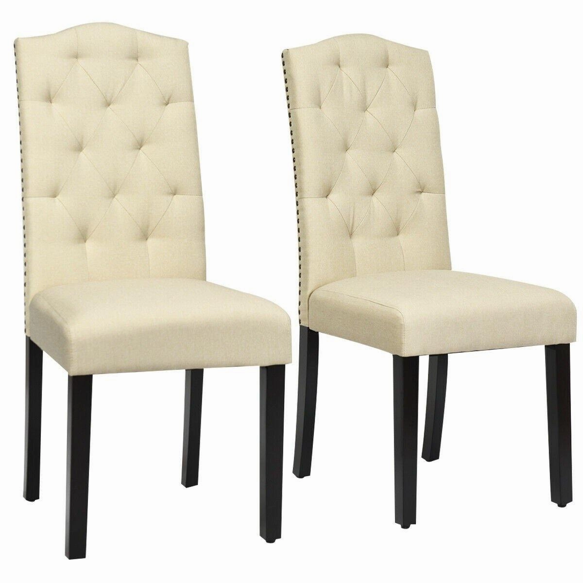 Giantex Parsons Chairs, Uphostered Kitchen Dining Chairs w/Wood Legs