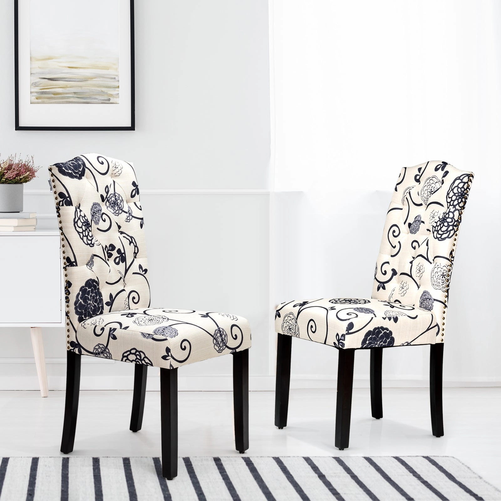 Giantex Parsons Chairs, Uphostered Kitchen Dining Chairs w/Wood Legs