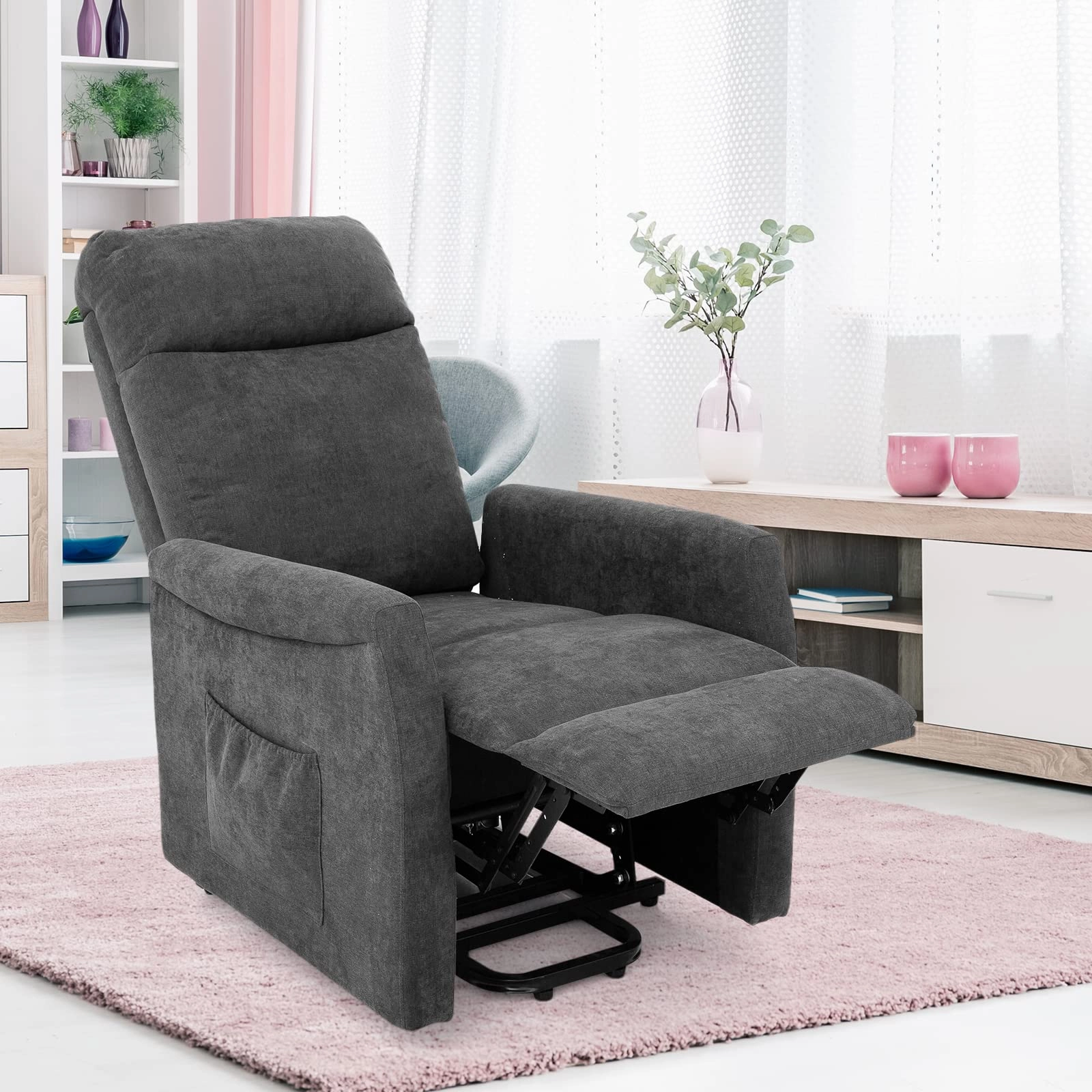 Giantex Power Lift Recliner Chair for Elderly, Ergonomic Lounge Chair