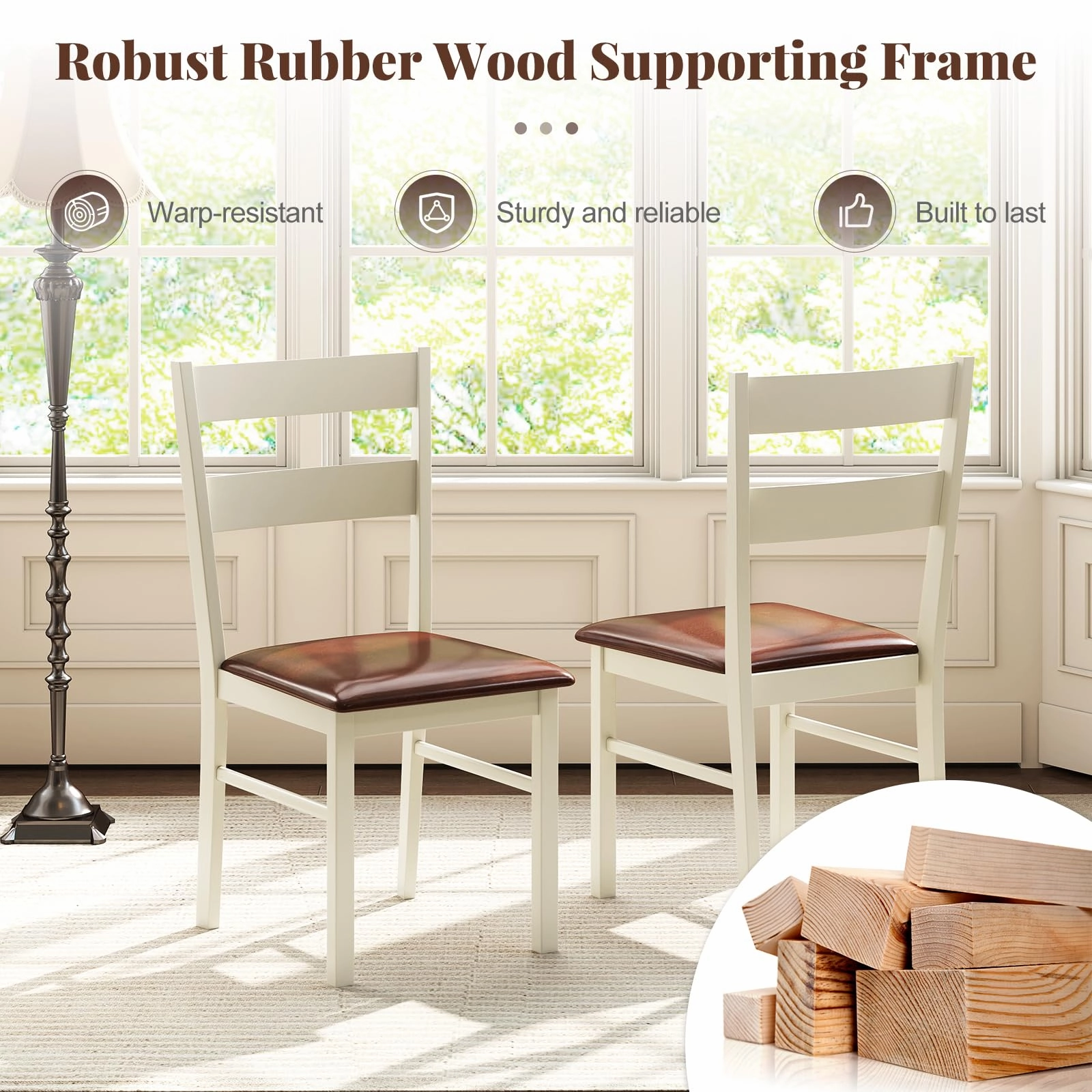 Giantex PU Leather Upholstered Kitchen Chair