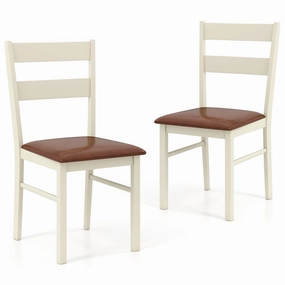 Giantex PU Leather Upholstered Kitchen Chair kitchen towel, placemats