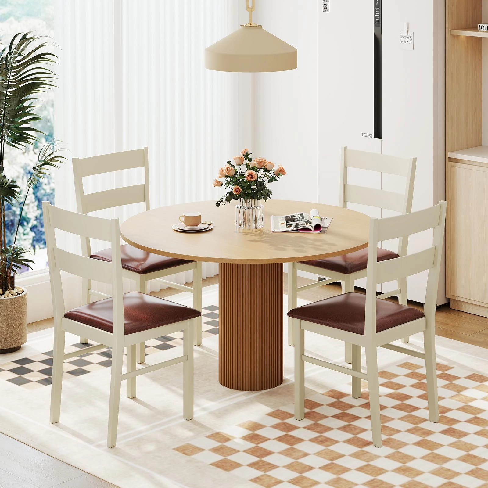 Giantex PU Leather Upholstered Kitchen Chair