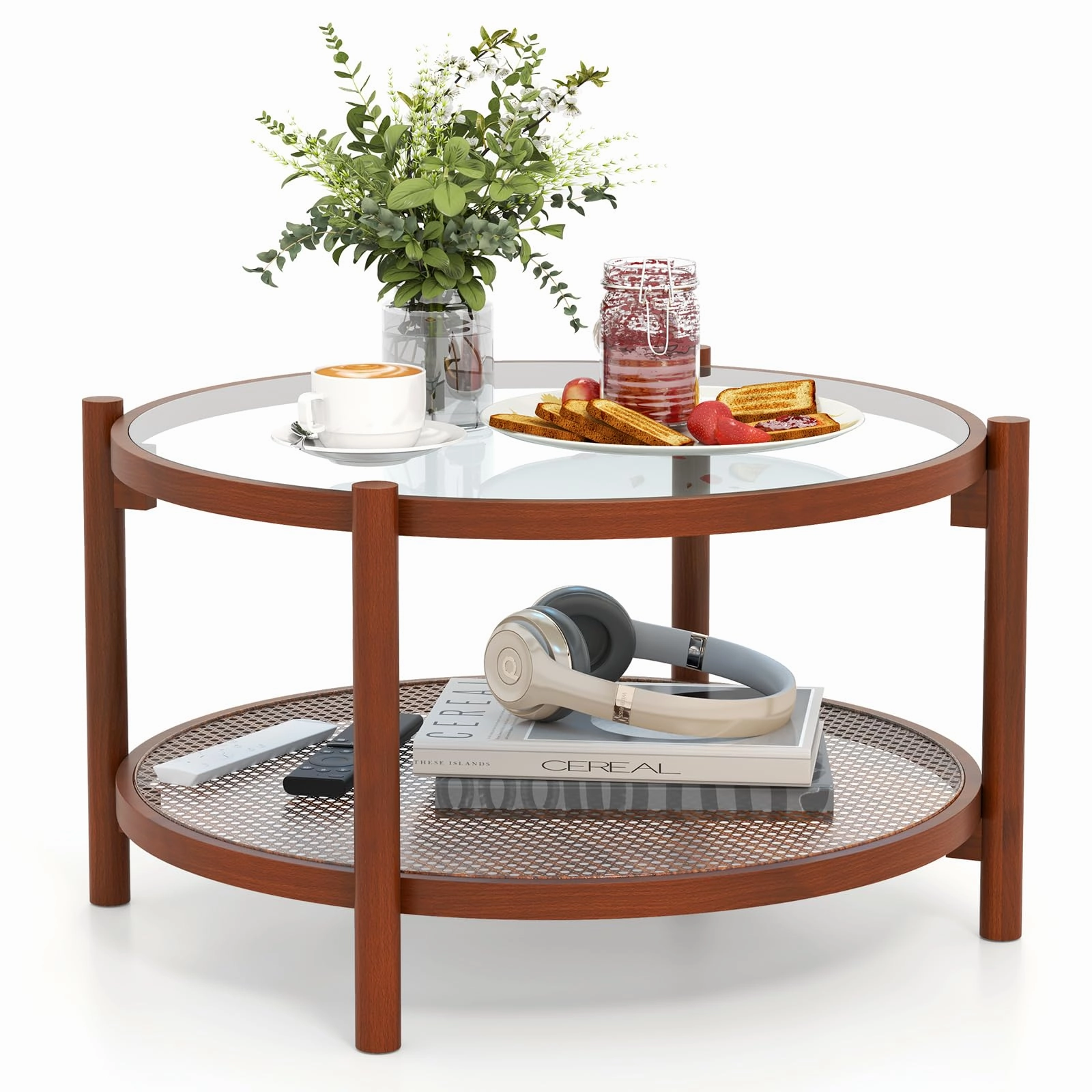 Giantex Rattan Coffee Table
