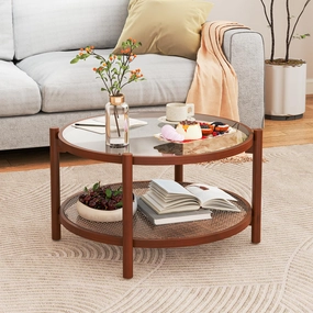 Giantex Rattan Coffee Table console table, hallway table