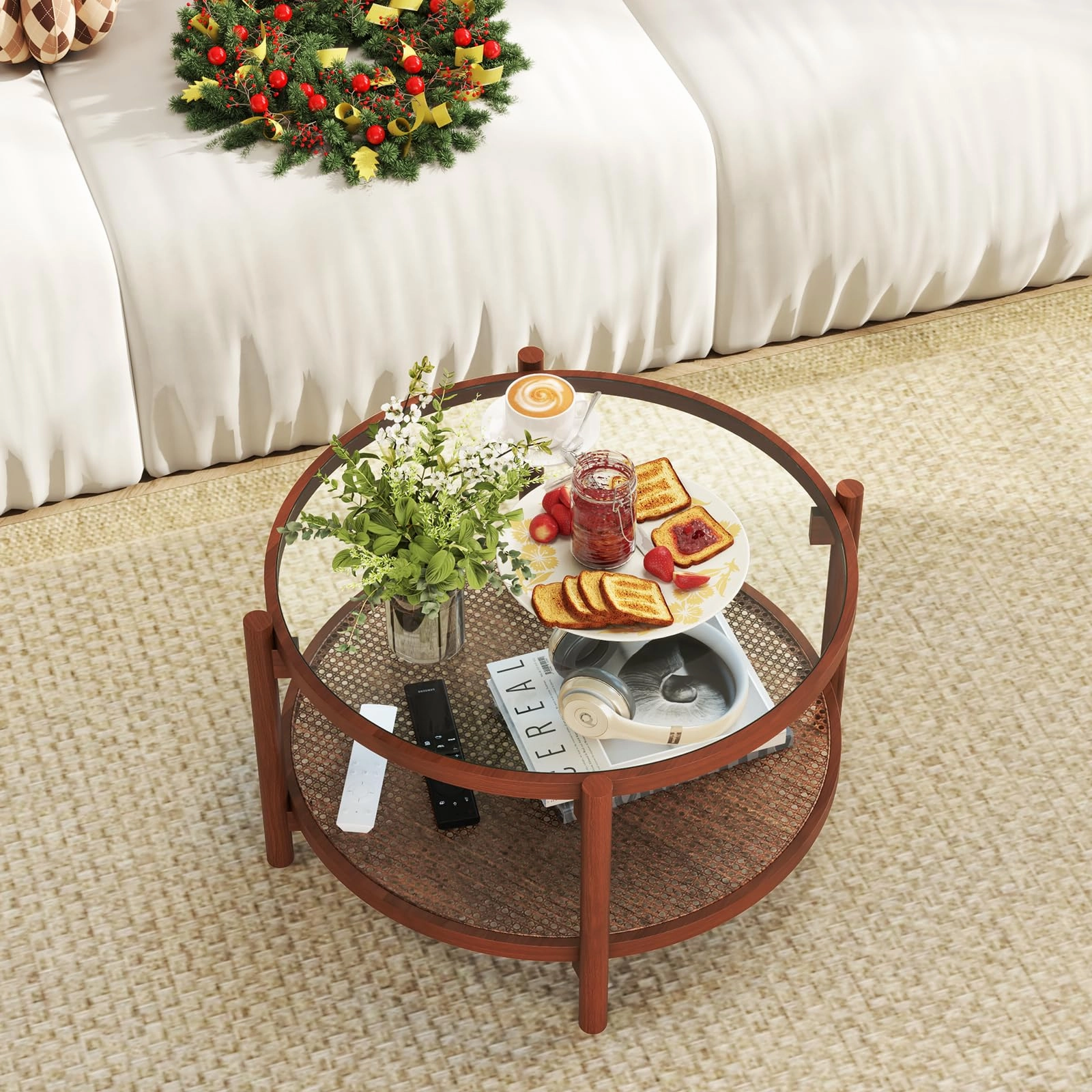 Giantex Rattan Coffee Table