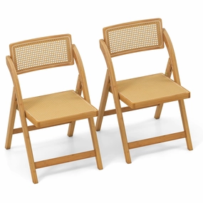 Giantex Rattan Folding Chairs Set for Living Room light fixture, furniture lighting