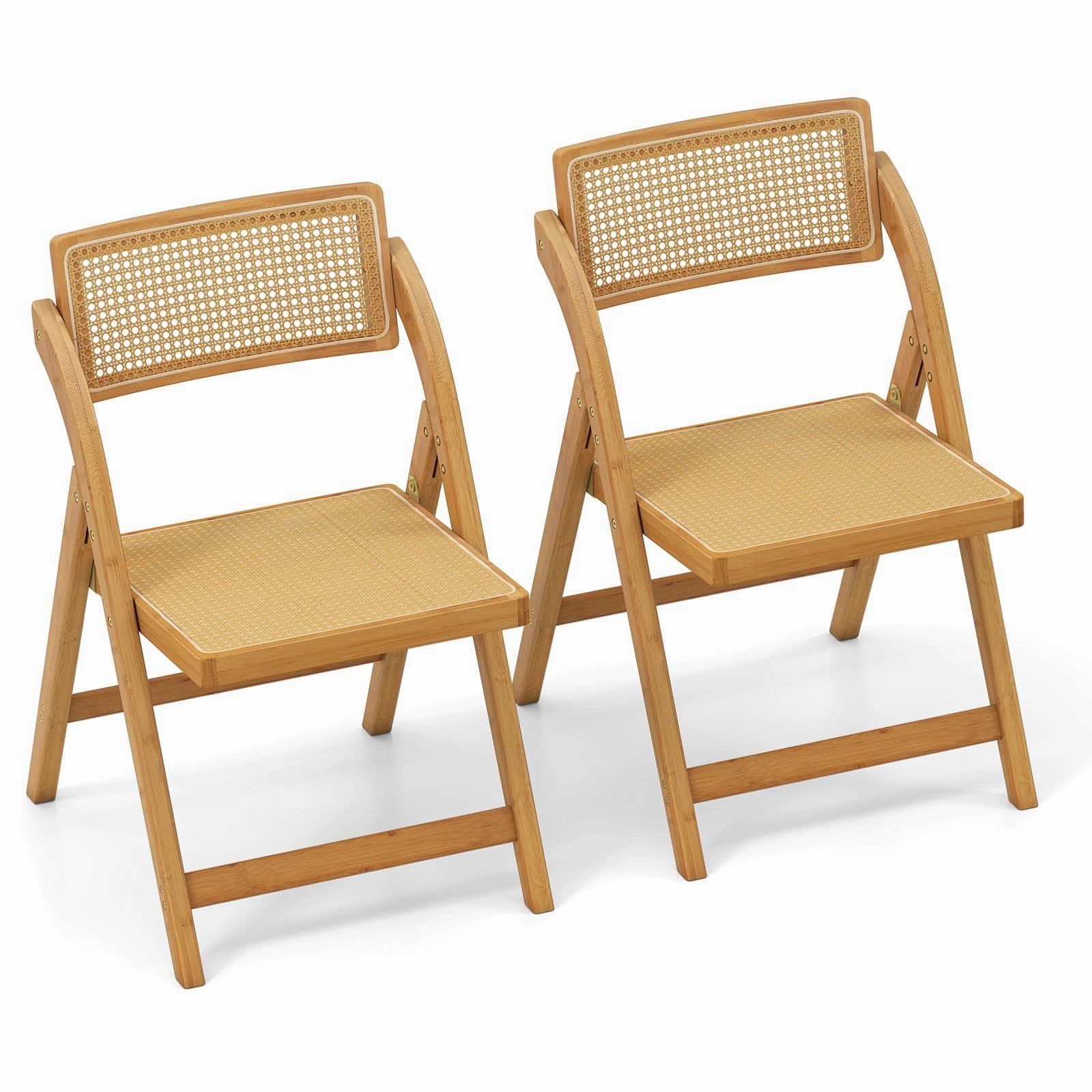 Giantex Rattan Folding Chairs Set for Living Room armless chair, modern chair