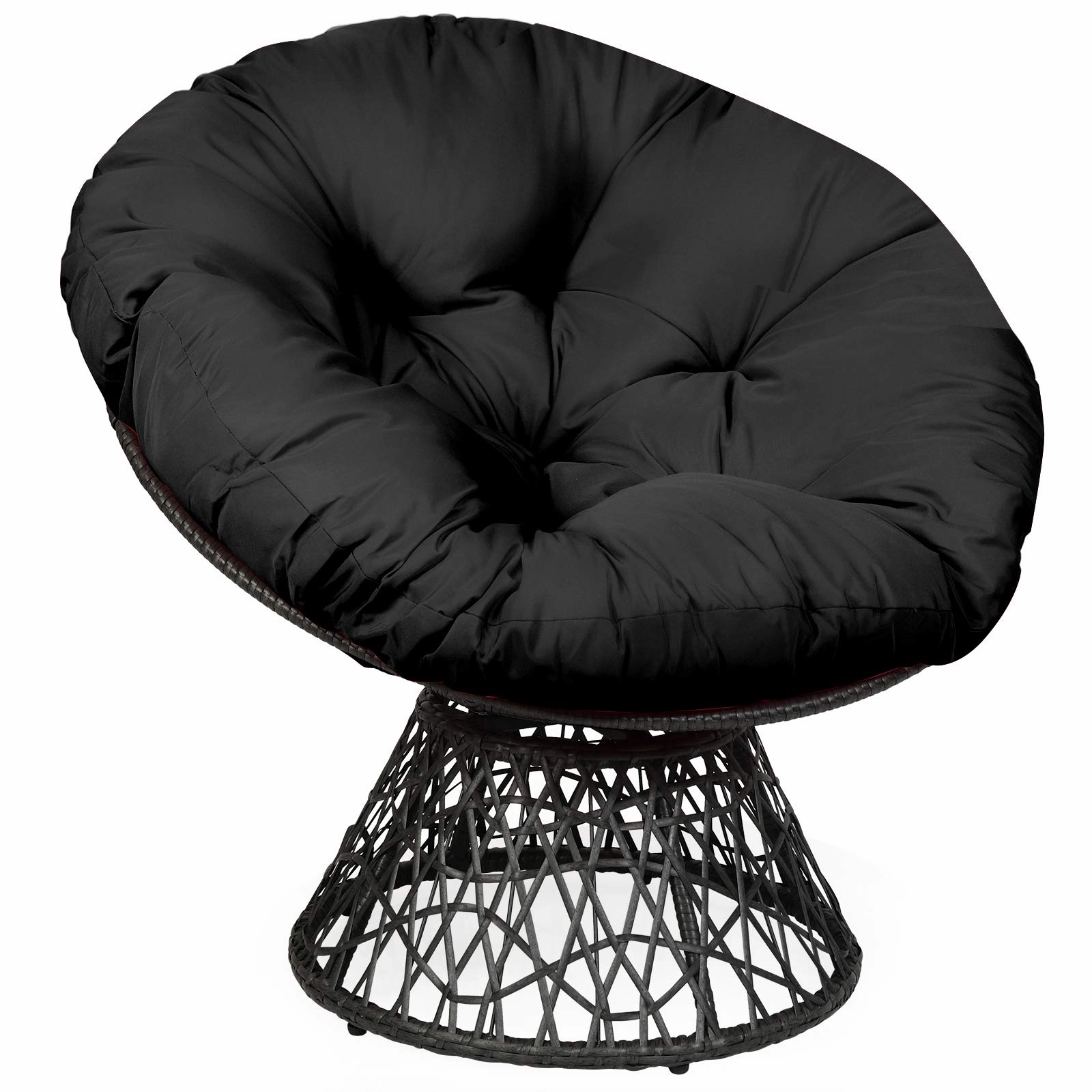 Giantex Rattan Round Papasan Chair sectional sofa, corner couch