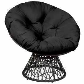 Giantex Rattan Round Papasan Chair sectional sofa, corner couch