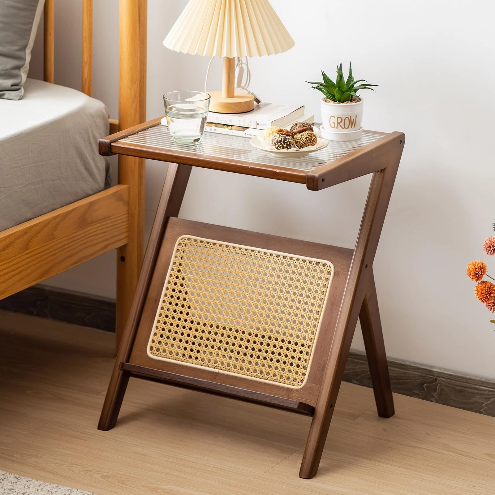 Giantex Rattan Side Table