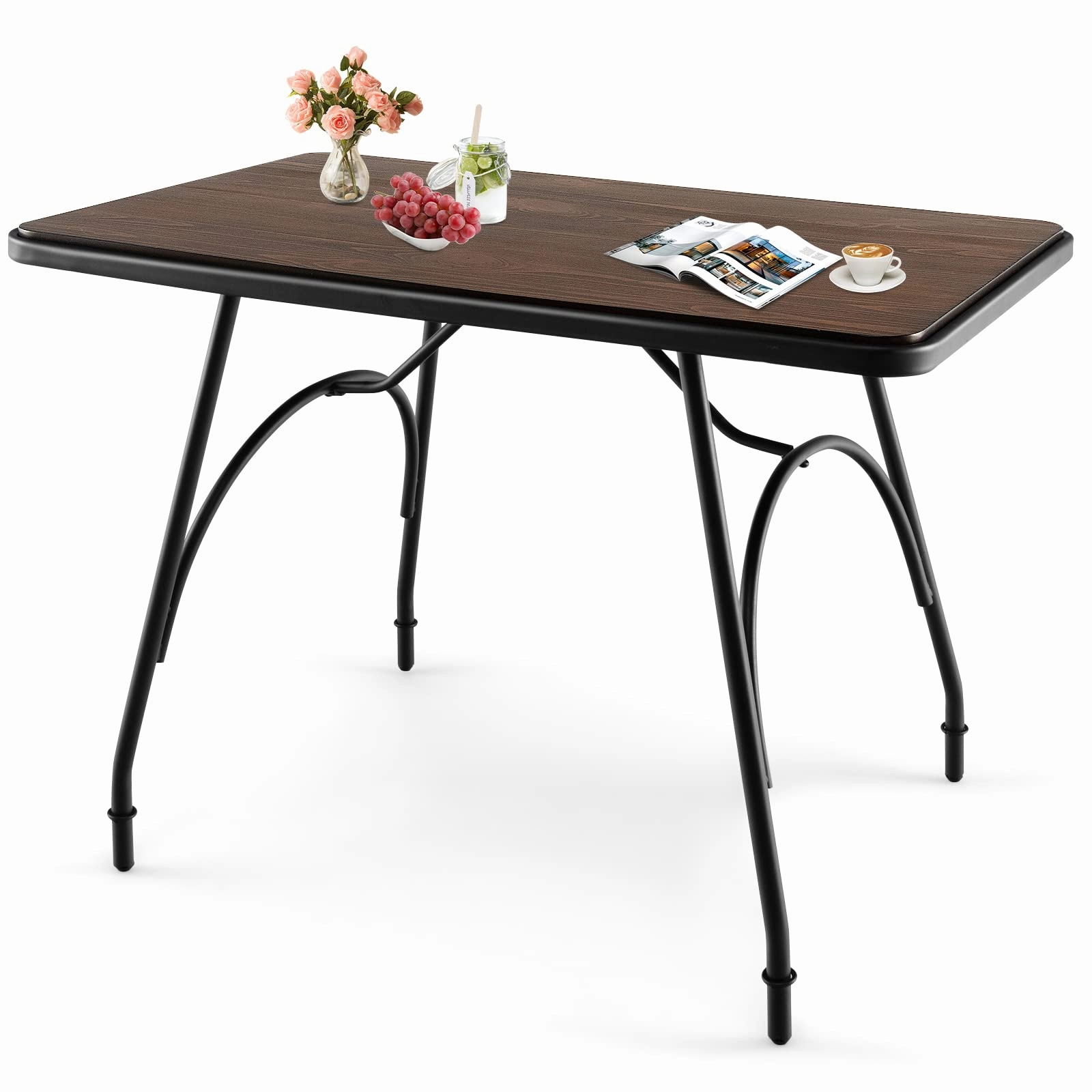 Giantex Rectangular Dining Table - Industrial Kitchen Table kitchen towel, placemats