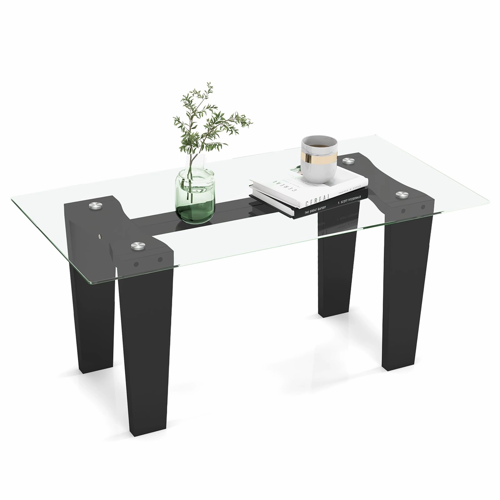 Giantex Rectangular Glass Coffee Table