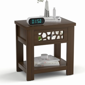 Giantex Retro End Table entry bench, mudroom storage