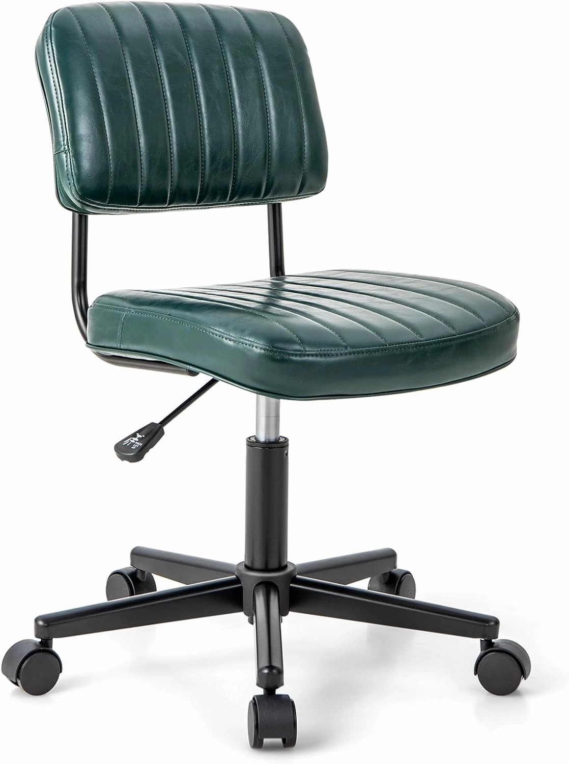 Giantex Retro Swivel Rolling Task Chair Height Adjustable PU Leisure Office Chair for Kids Teens Adults