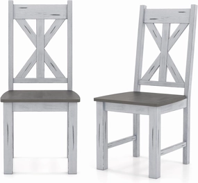 Giantex Retro Wooden Dining Chairs Set, Farmhouse Kitchen Chairs w/Rubber Wood Frame, Elegant Hollowed Backrest kitchen towel, placemats