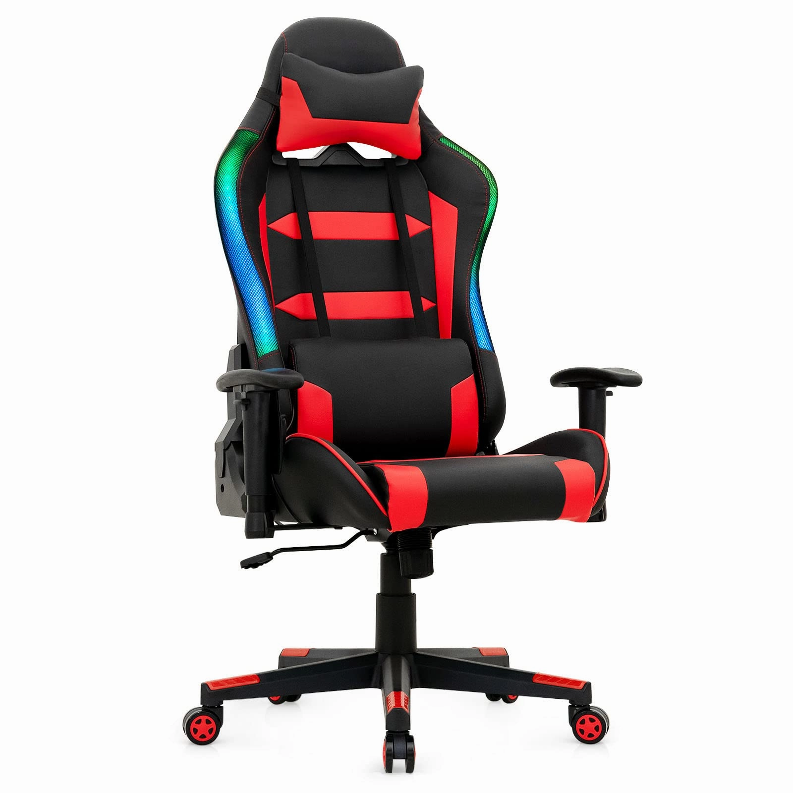 Giantex RGB Gaming Chair, Ergonomic Video Game Chair with Led Light