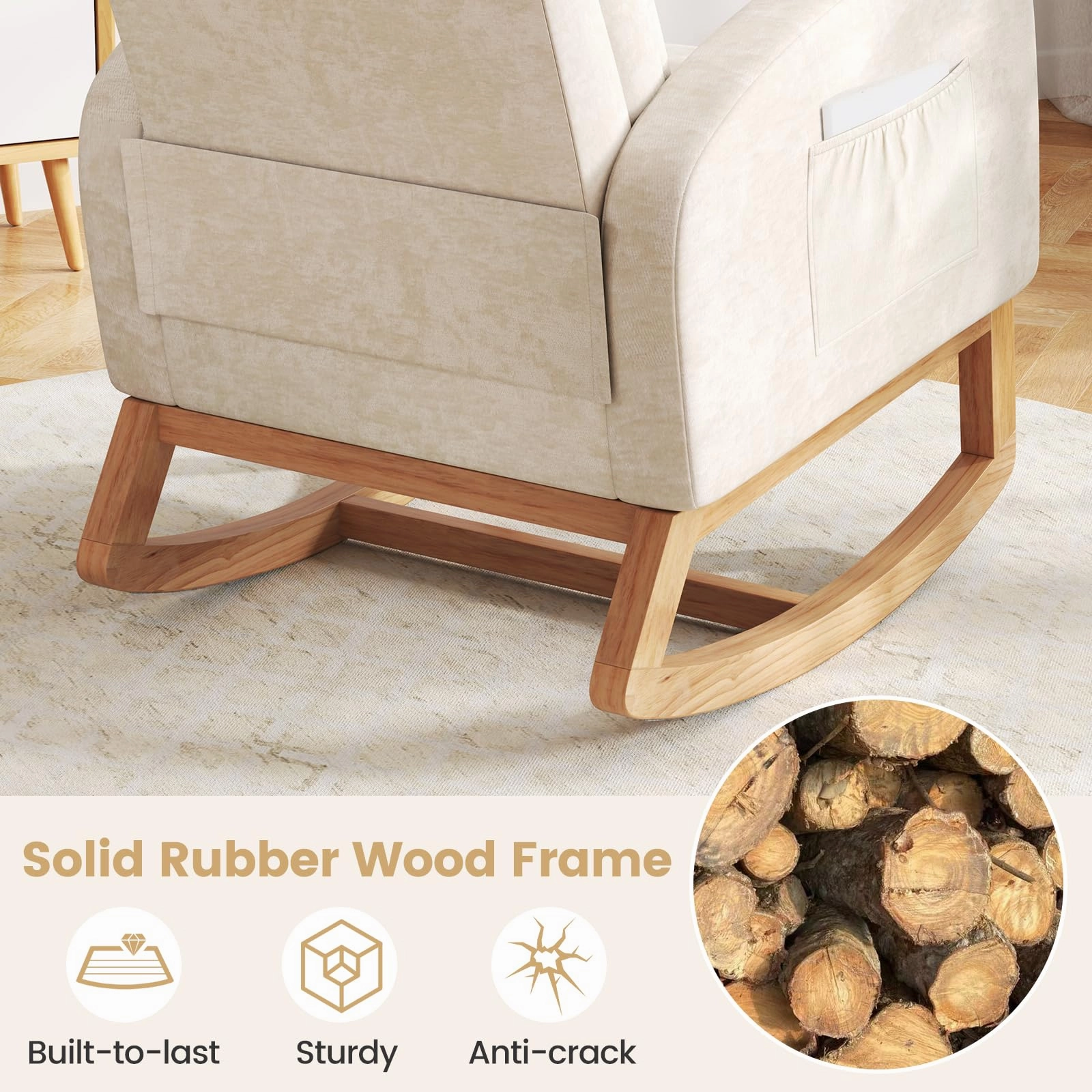 Giantex Rocking Chair Nursery for Living Room