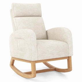 Giantex Rocking Chair Nursery for Living Room sectional sofa, corner couch