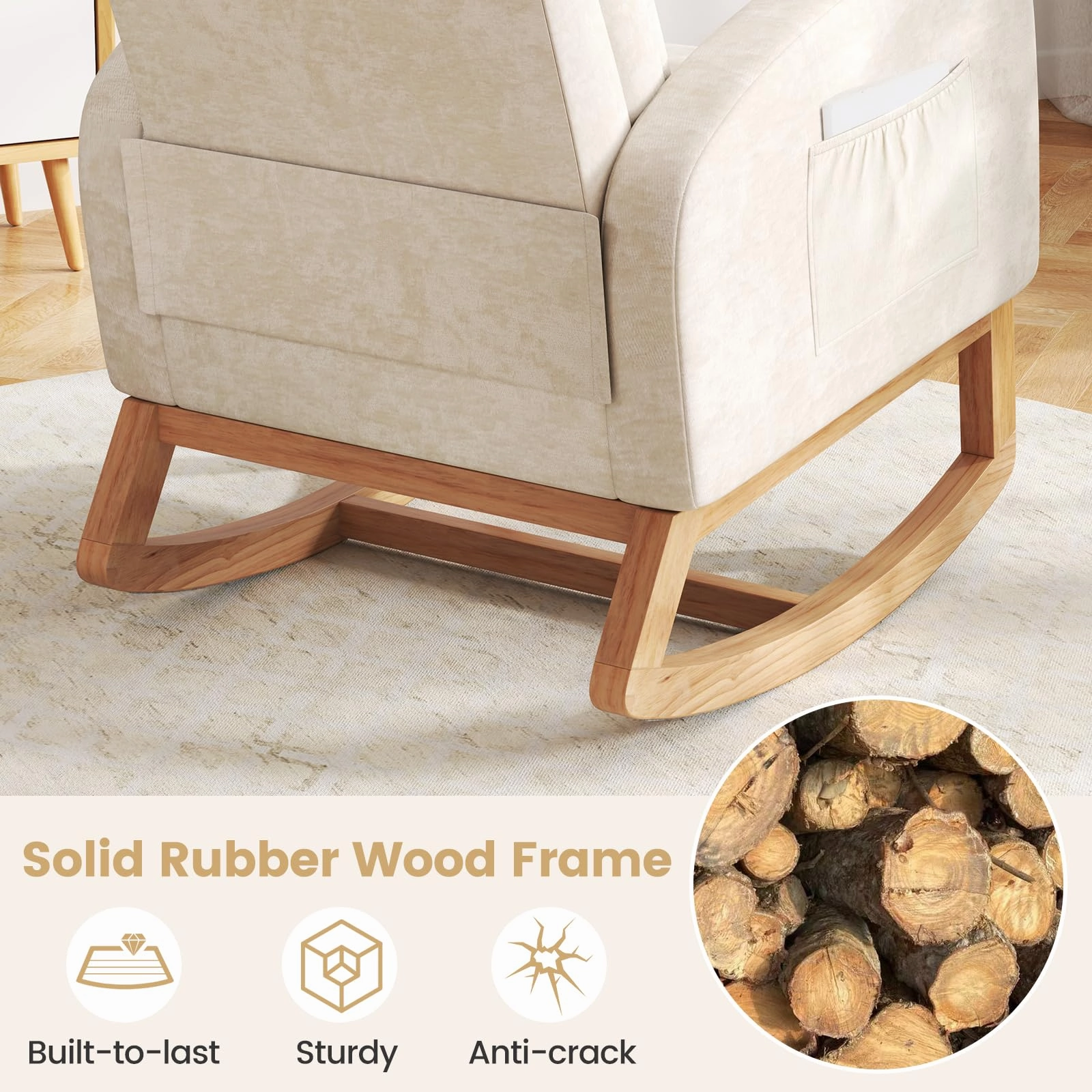 Giantex Rocking Chair Nursery for Living Room
