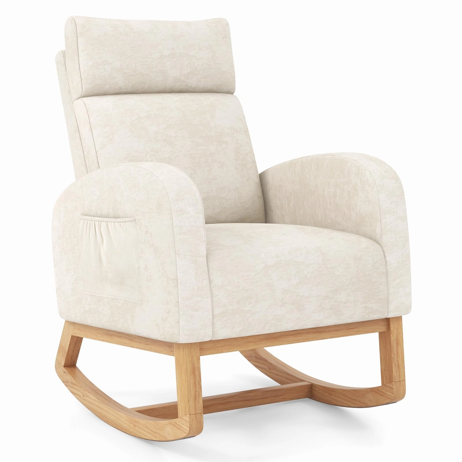Giantex Rocking Chair Nursery for Living Room sectional sofa, corner couch