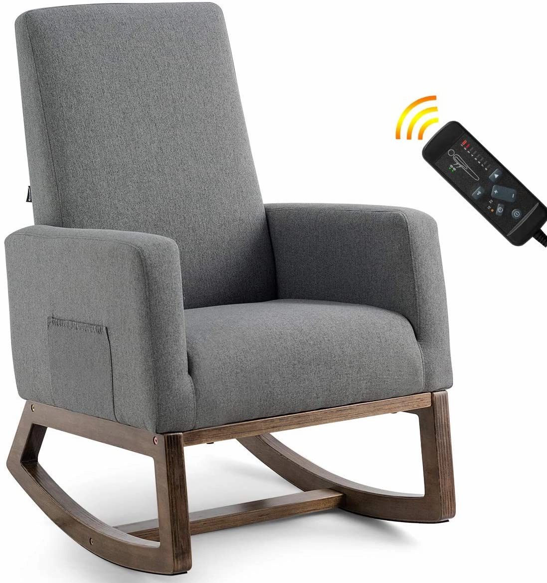 Giantex Rocking Chair Upholstered Living Room Chair