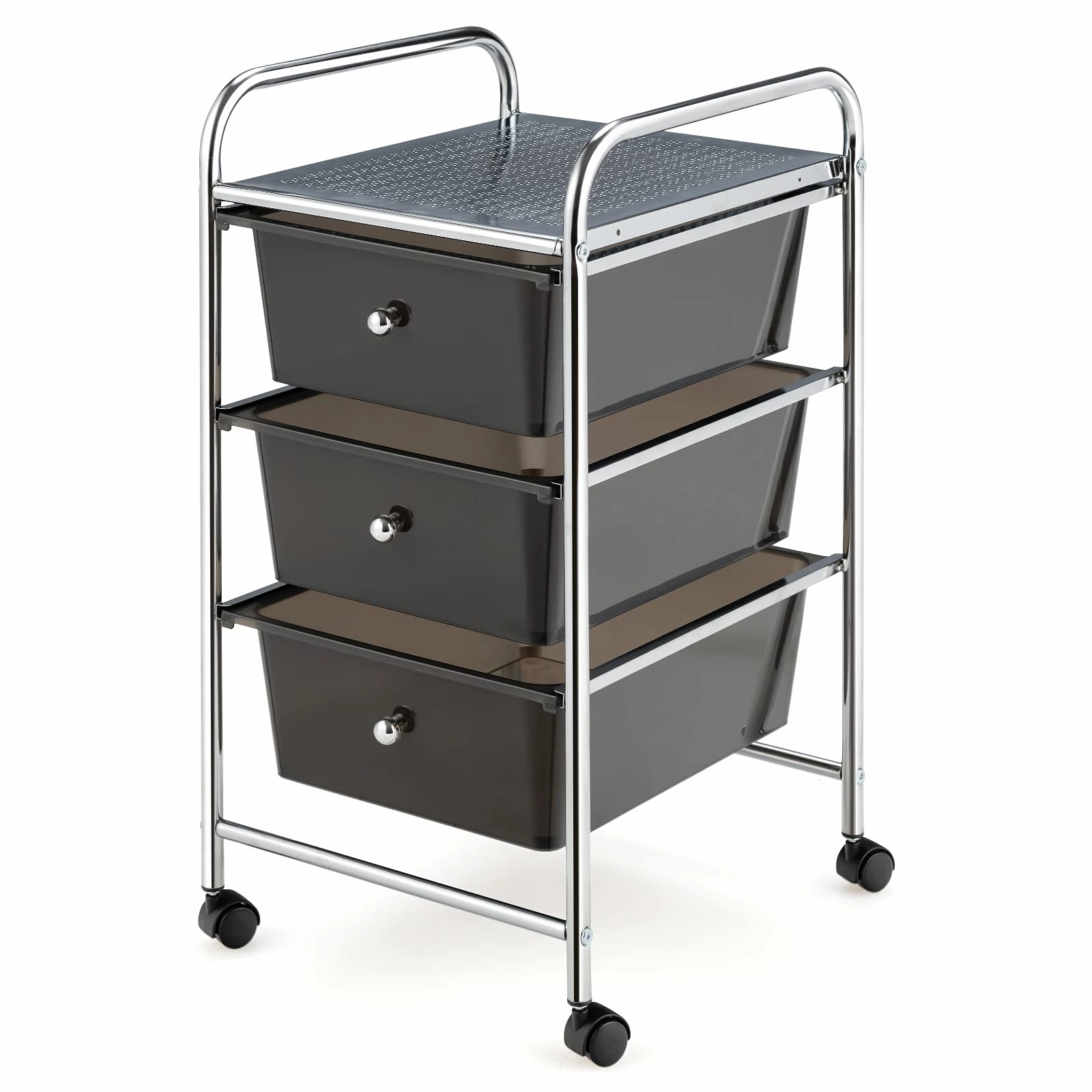 Giantex Rolling Cart with Drawers, Craft Organizer with Wheels, 3 Drawer Storage Container Bins outdoor dining set, patio table