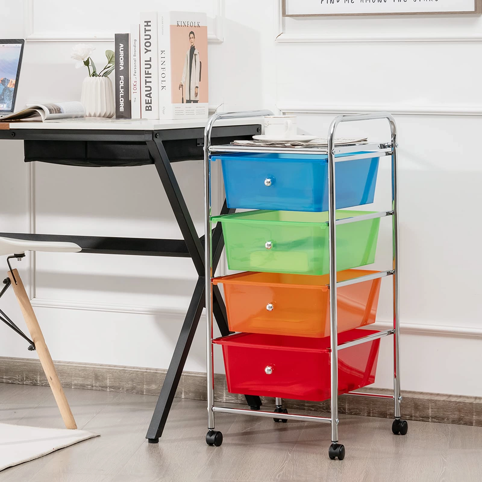 Giantex Rolling Cart with Drawers, Craft Organizer with Wheels