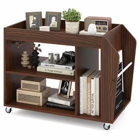 Giantex Rolling End Table with Storage entry bench, mudroom storage