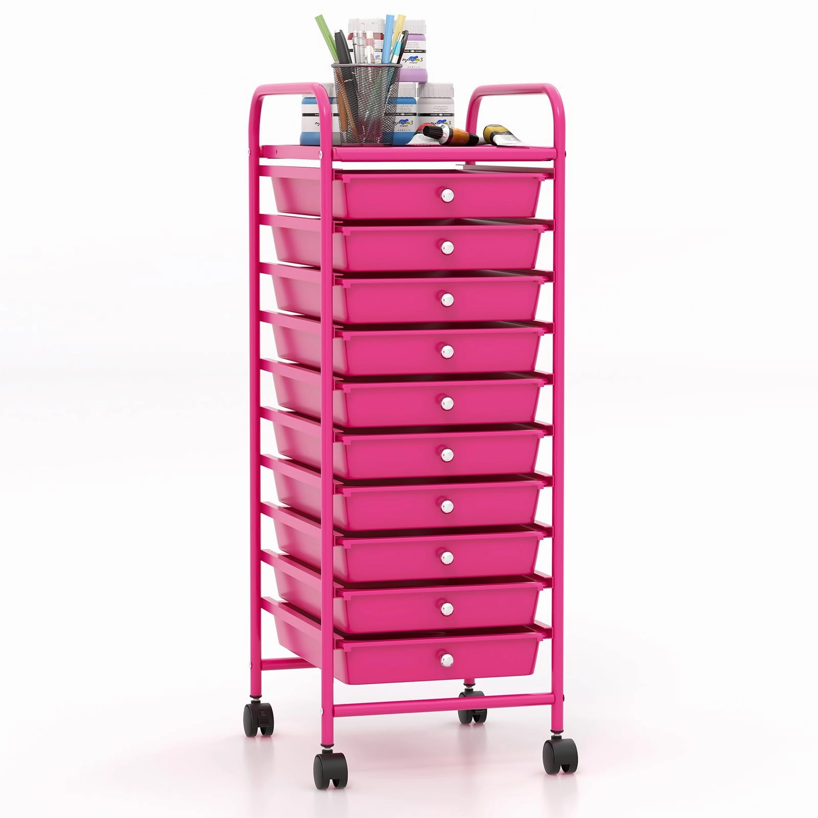 Giantex Rolling Storage Cart on Wheels with 10 Drawers