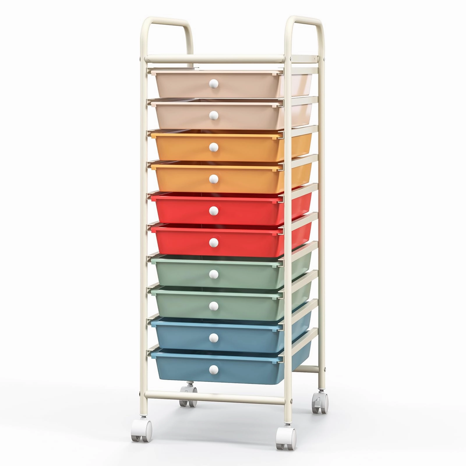 Giantex Rolling Storage Cart on Wheels with 10 Drawers