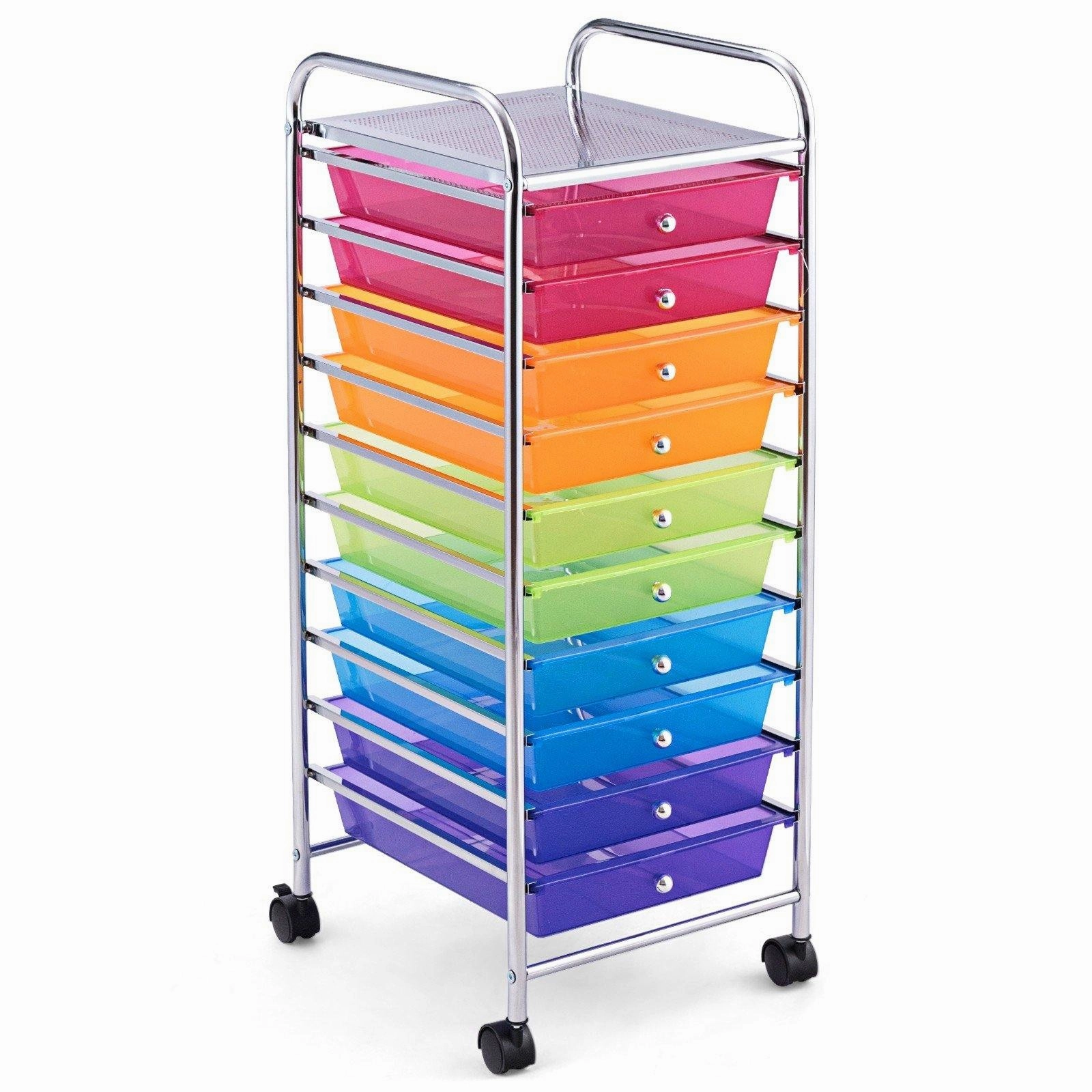 Giantex Rolling Storage Cart on Wheels with 10 Drawers