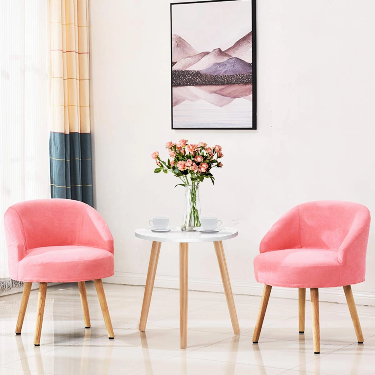Giantex Round Coffee End Table
