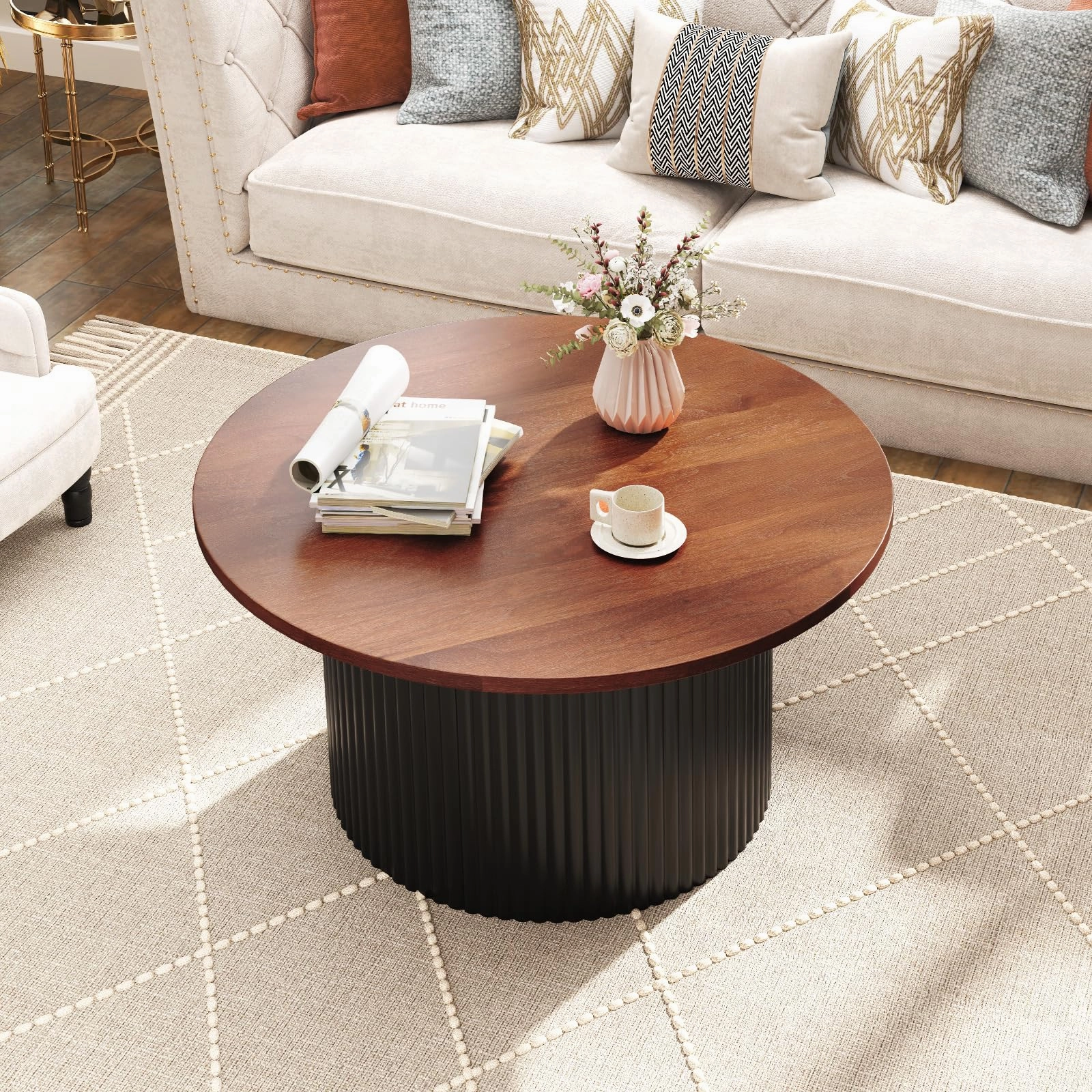 Giantex Round Coffee Table
