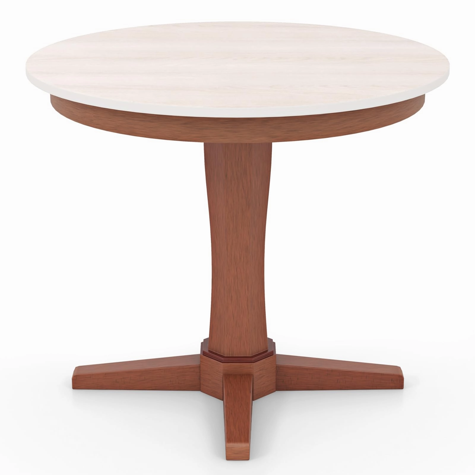 Giantex Round Dining Table, 36 Kitchen Table with Base, Solid Rubber Wood Frame, Breakfast Table for 4 People throw pillow, fuzzy blanket