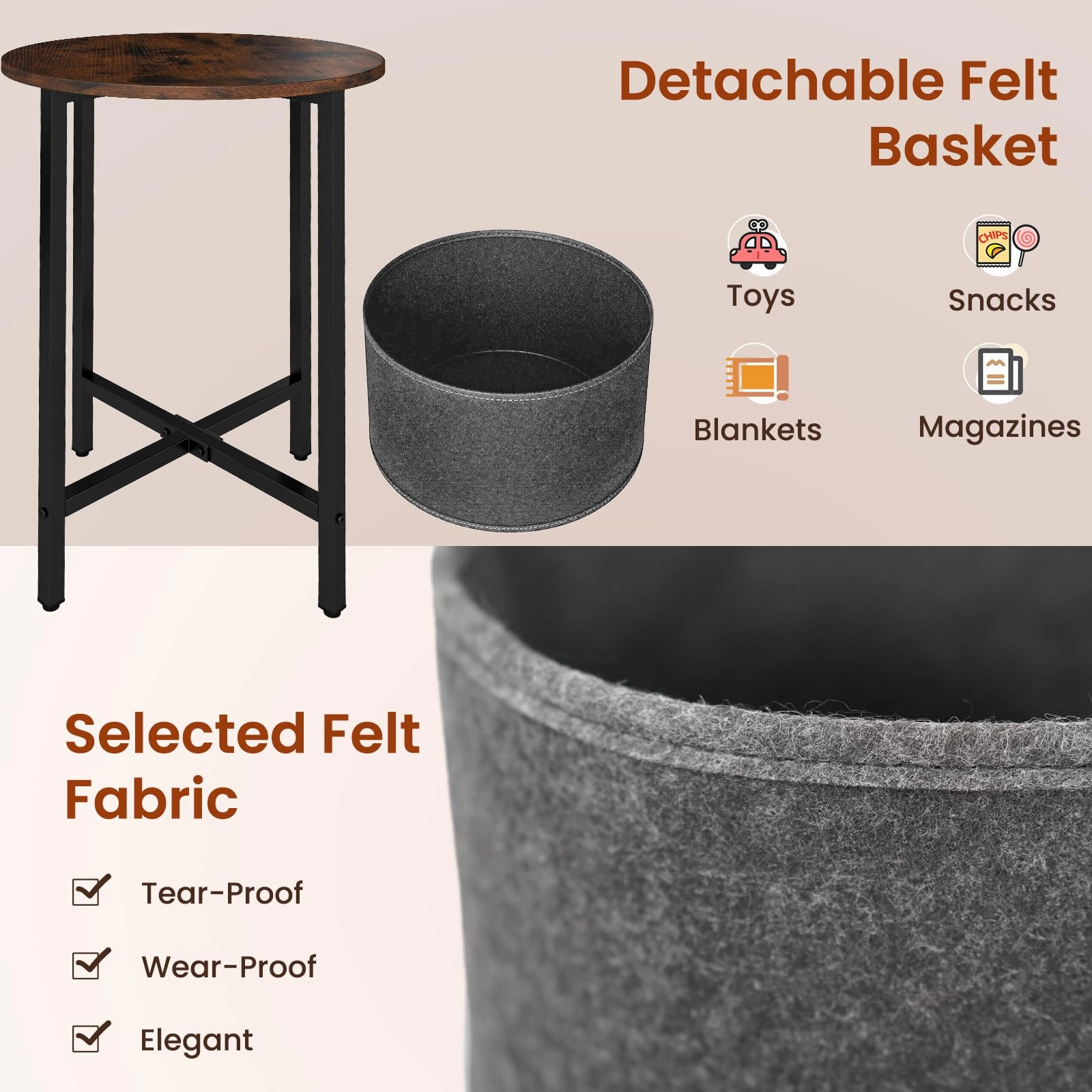 Giantex Round End Table
