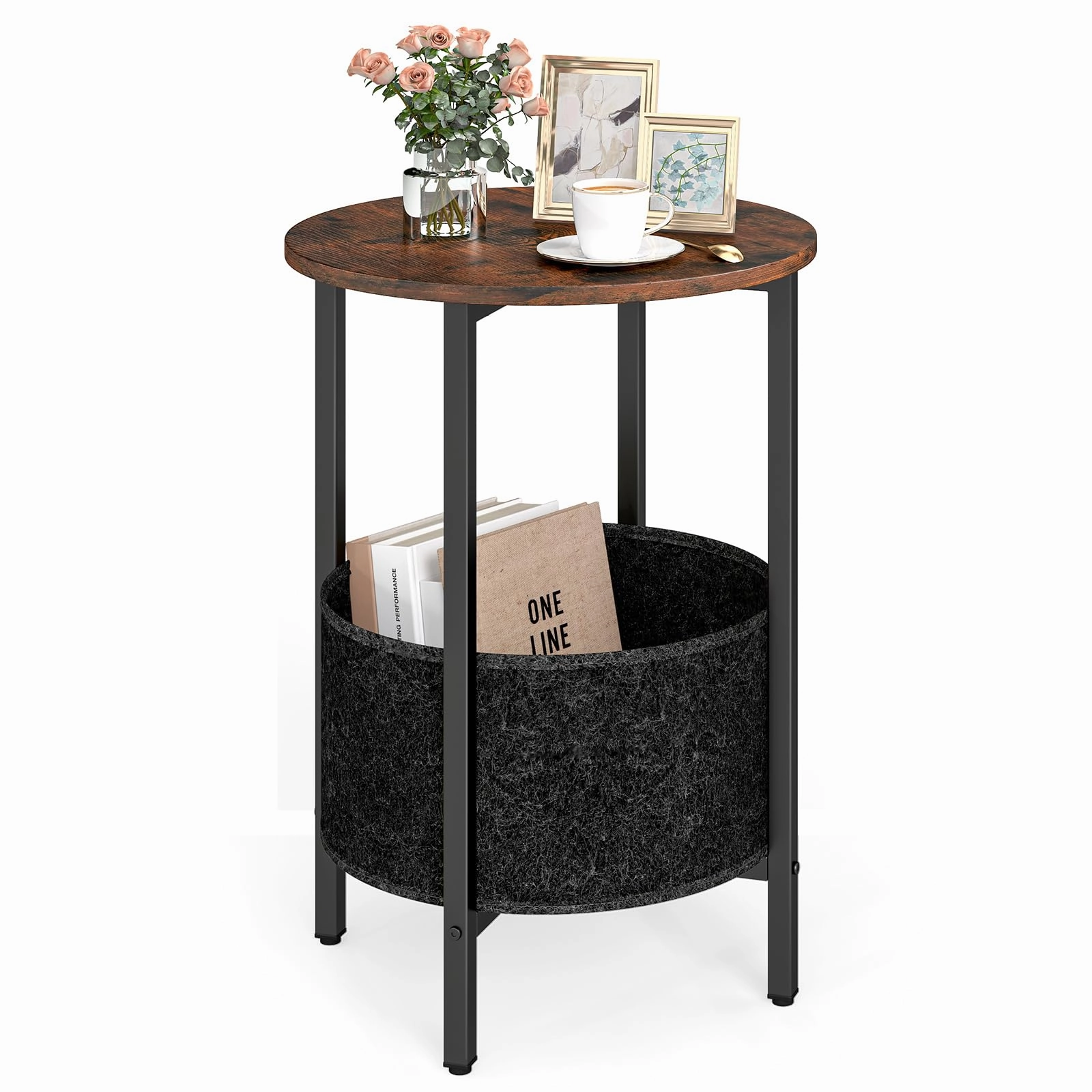 Giantex Round End Table entry bench, mudroom storage