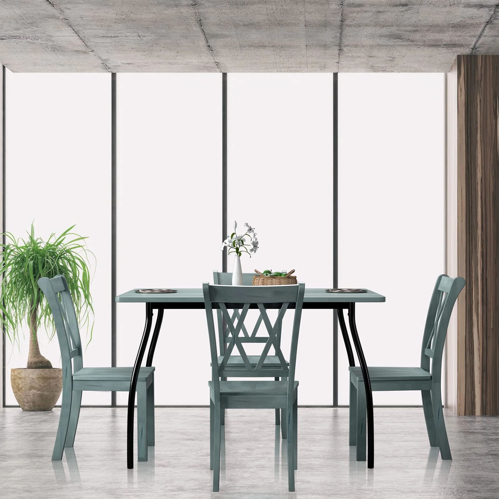 Giantex Rubber Wood Dining Room Side Chair