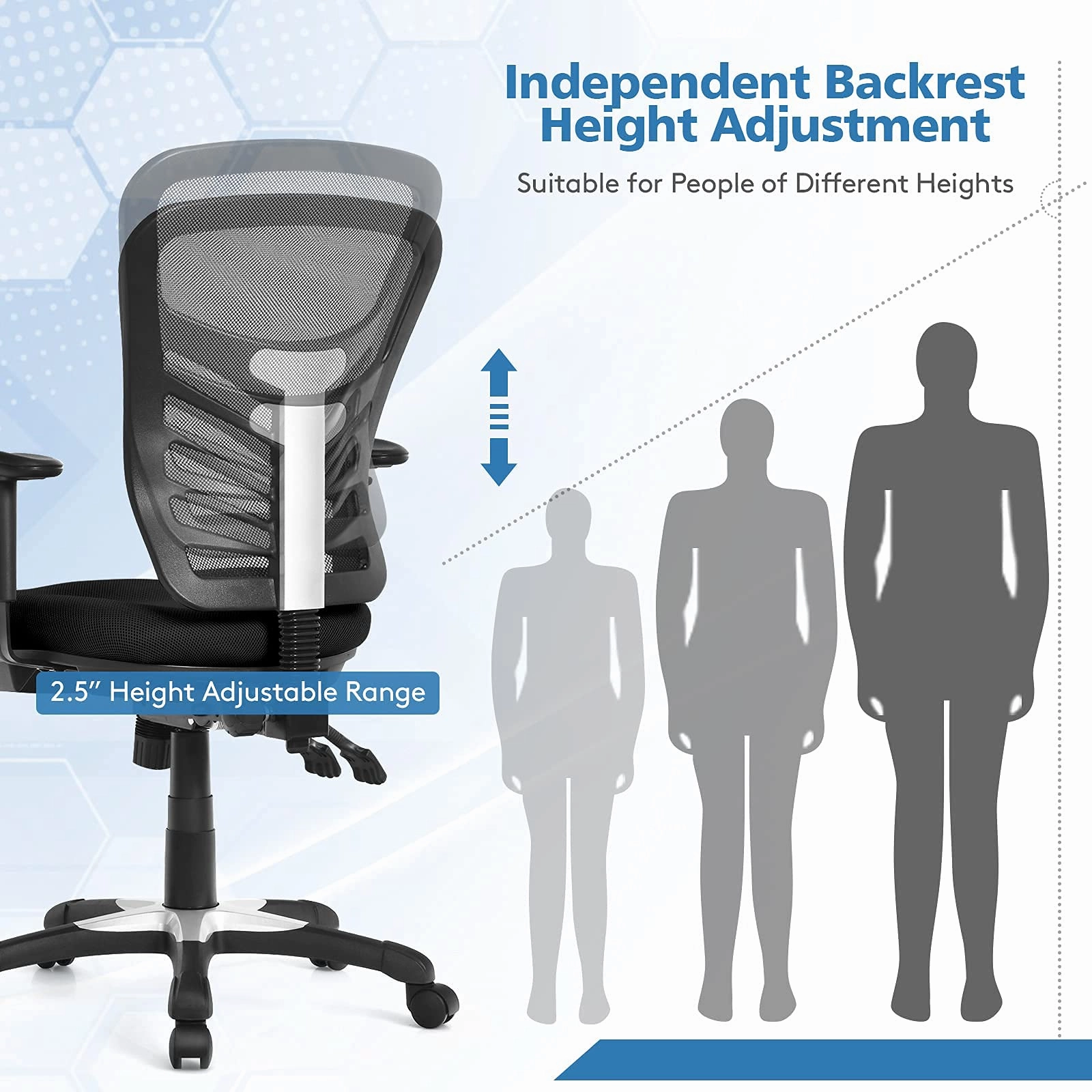 Giantex Seat Tilt Adjustment Office Chair for Working Studying Gaming