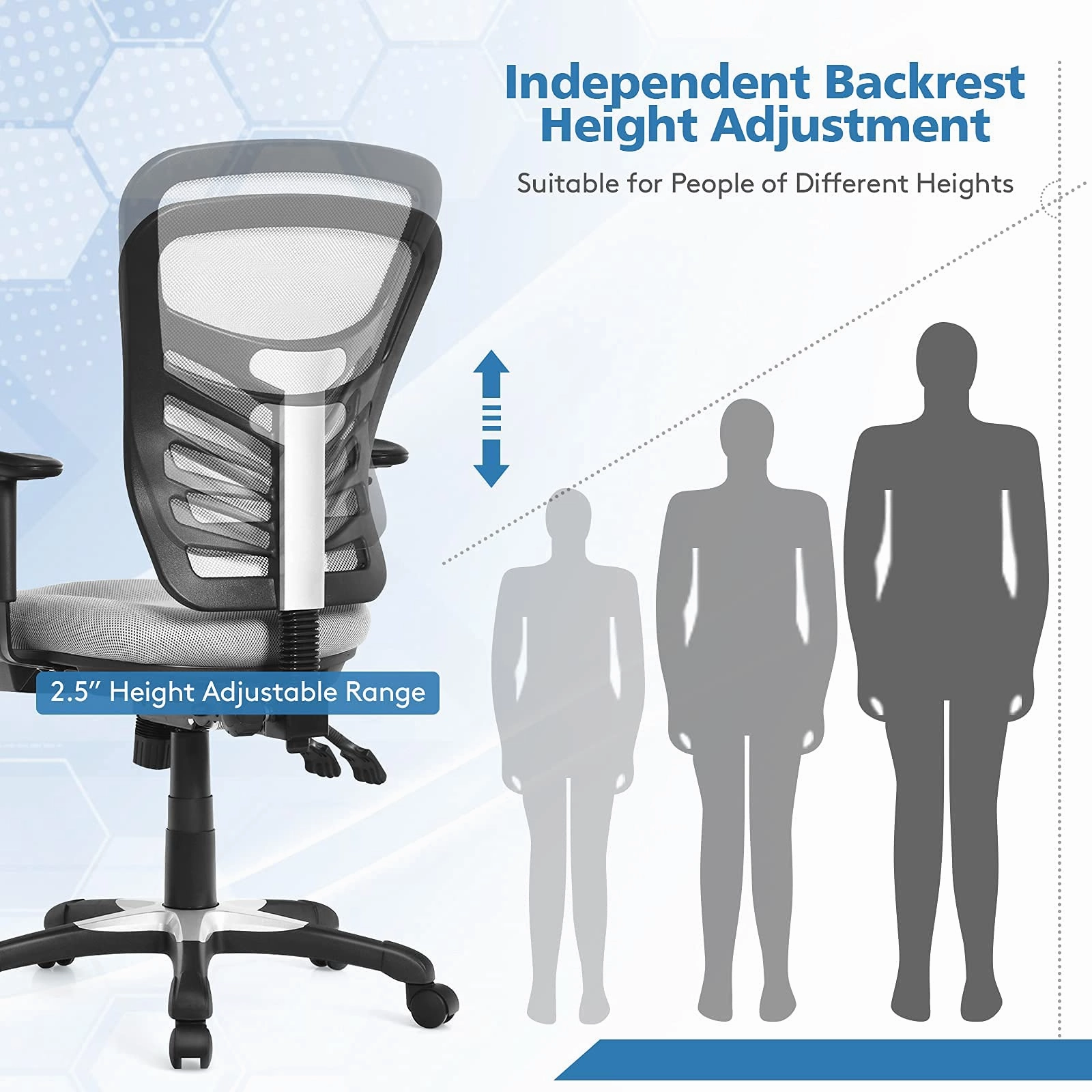 Giantex Seat Tilt Adjustment Office Chair for Working Studying Gaming