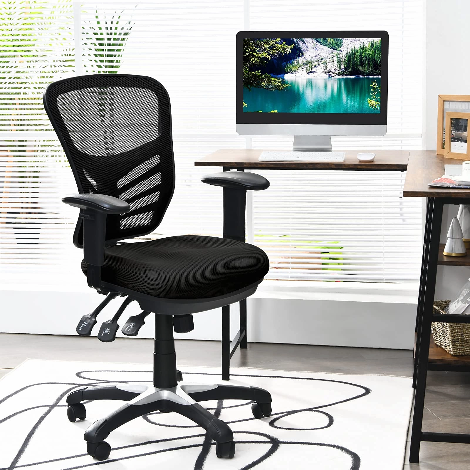 Giantex Seat Tilt Adjustment Office Chair for Working Studying Gaming
