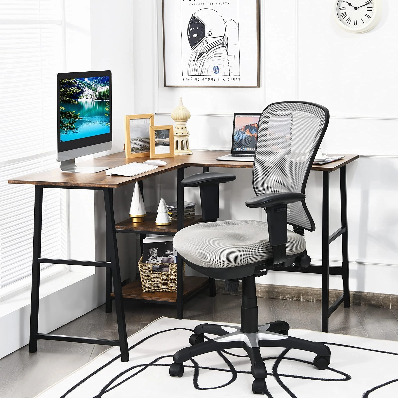 Giantex Seat Tilt Adjustment Office Chair for Working Studying Gaming