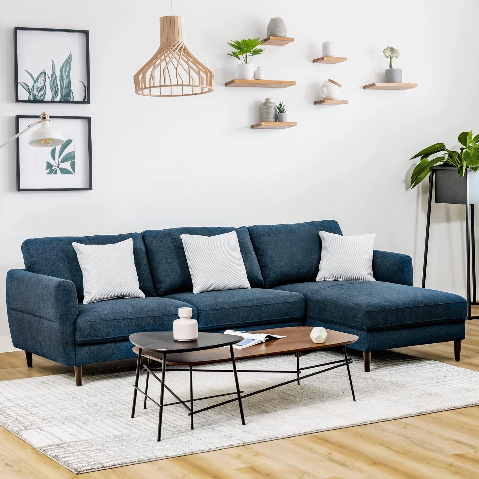 Giantex Sectional Sofa Couch Set, 3-Seat Sofa