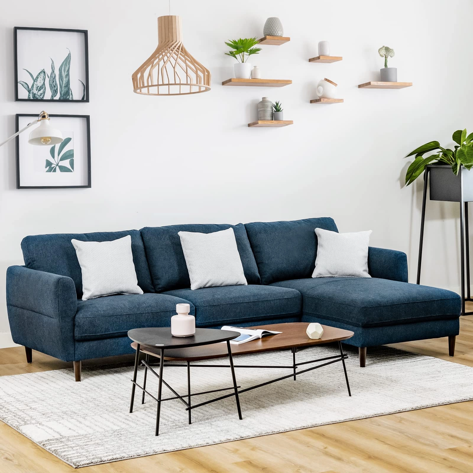 Giantex Sectional Sofa Couch Set, 3-Seat Sofa