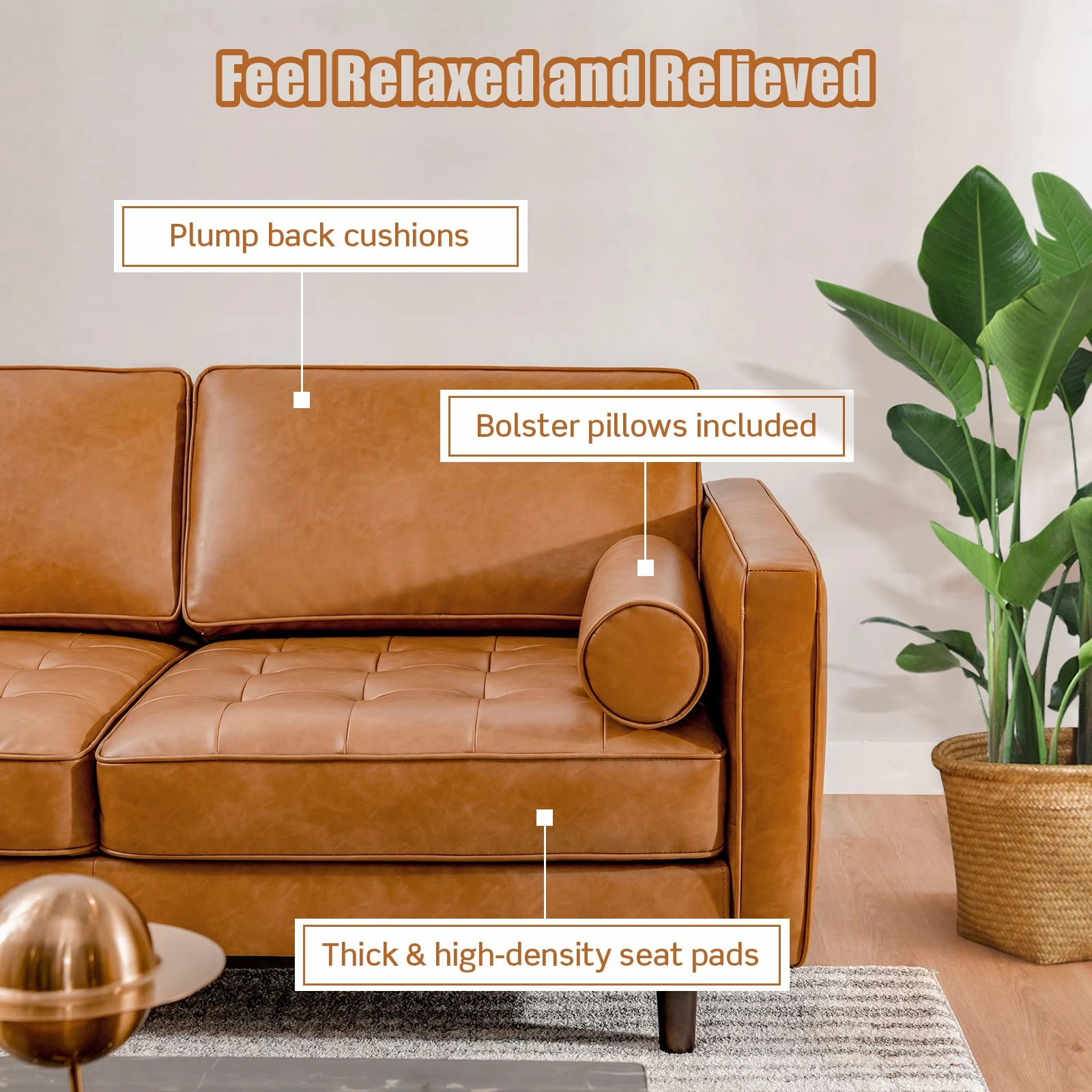 Giantex Sectional Sofa Couch with Chaise Lounge, L-Shaped 3-Seat Sofa Sleeper