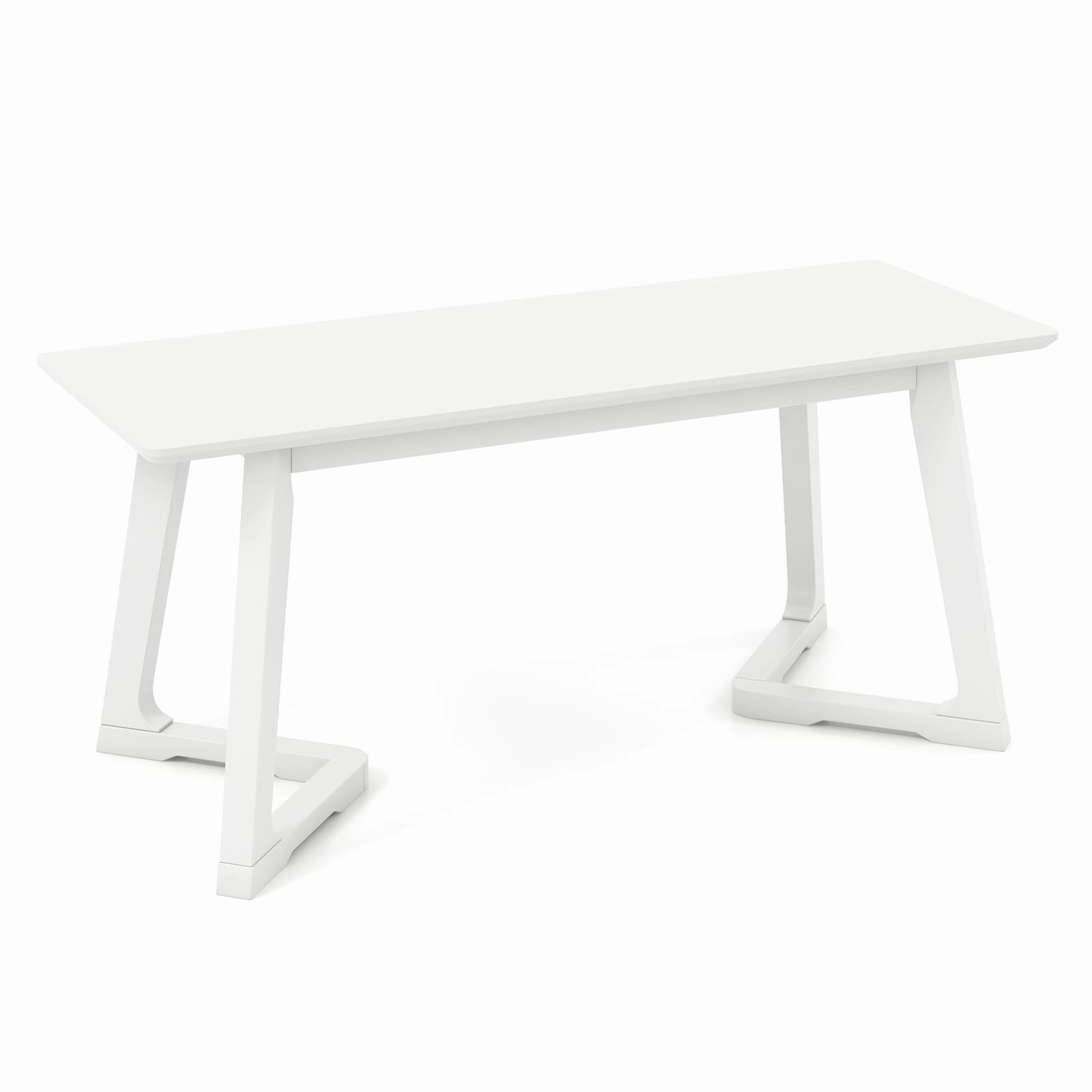 Giantex Set of 1/2 Entryway Bench, 42 Long Dining Bench with Rubber Wood Triangular Legs