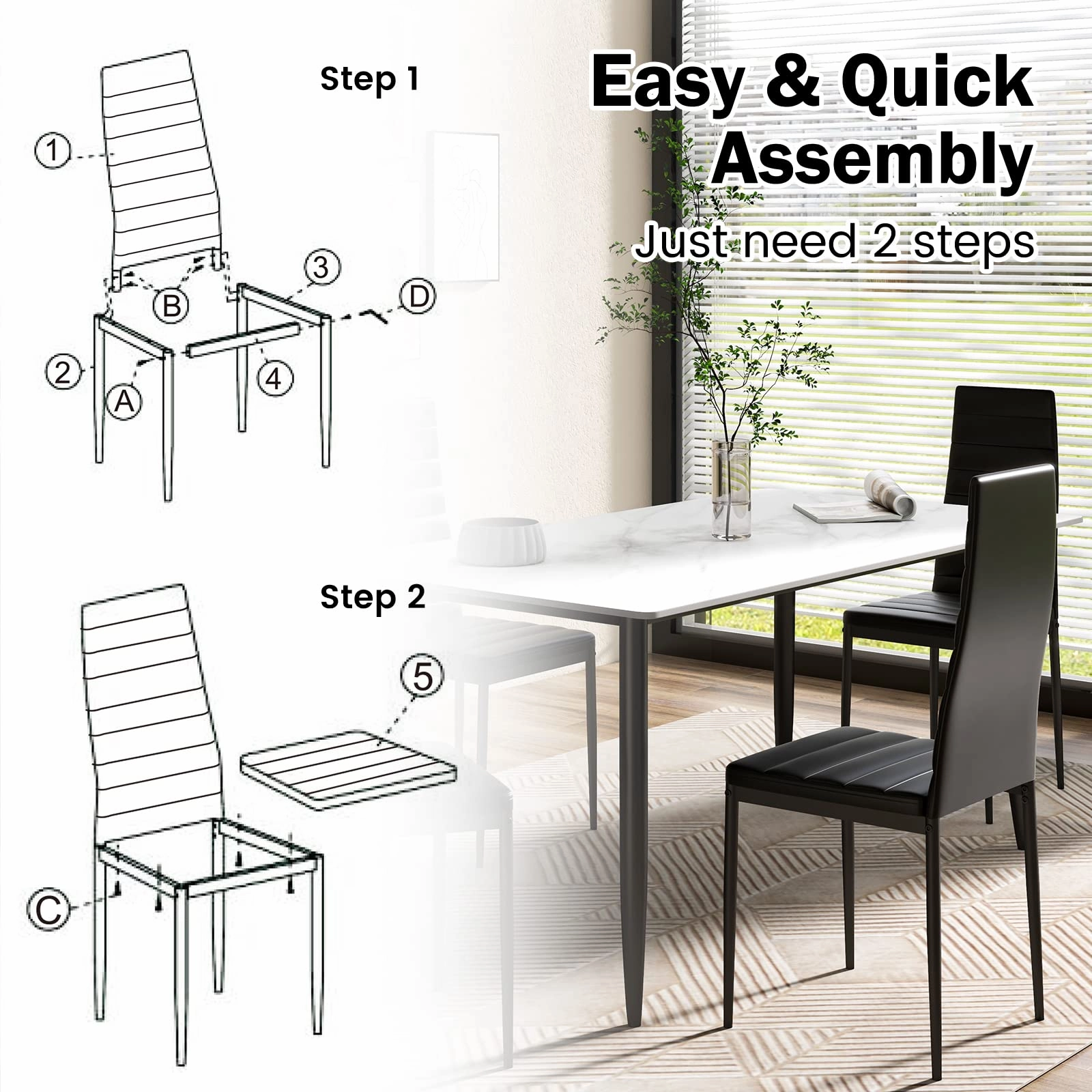 Giantex Set of 6 Dining Chairs