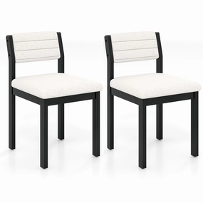 Giantex Sherpa Kitchen Chairs with Wood Frame & Padded Seat kitchen towel, placemats